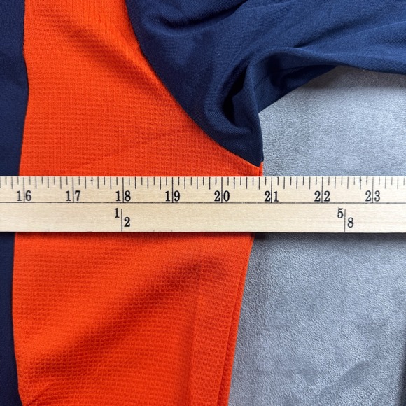 Antigua Chicago Bears Mens Small Quarter Zip Pullover Navy Blue Orange NFL - Picture 8 of 11